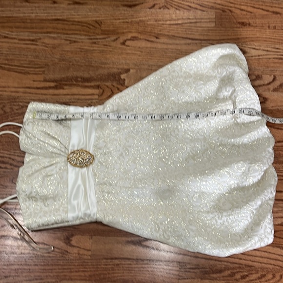 Betsy & Adam Cream Dress with Gold Accent - Picture 12 of 12